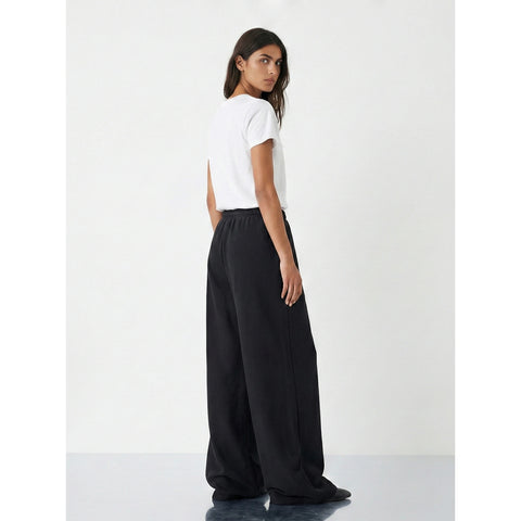 Black Extra Wide Leg Trousers