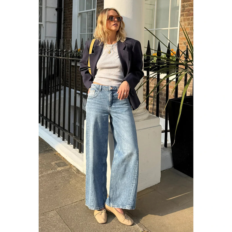 Light Mid Blue Baggy Vintage Jeans | Montivo Pakistan