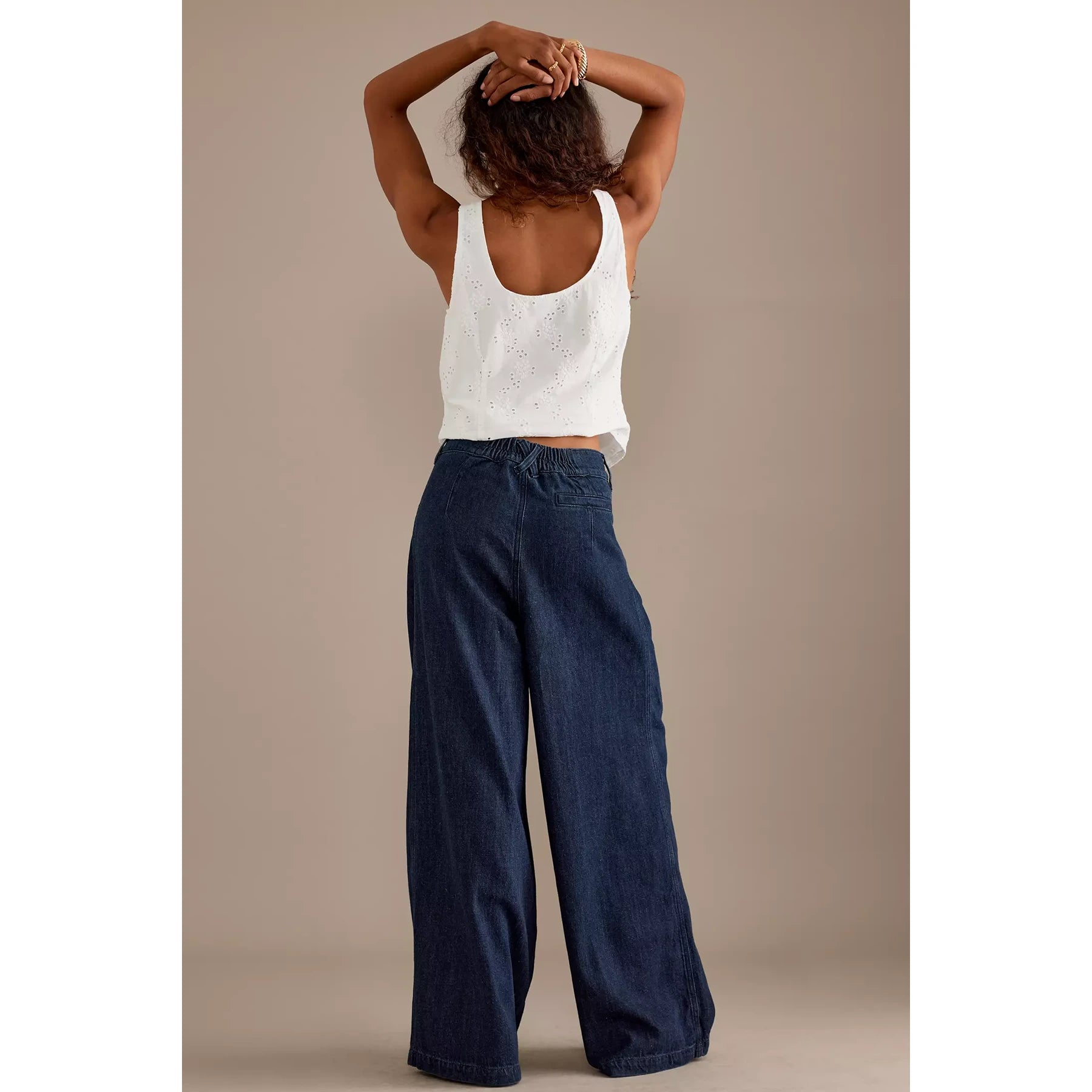 Rinse Wash Wide Leg Jeans | Montivo Pakistan