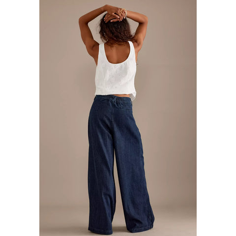 Rinse Wash Wide Leg Jeans | Montivo Pakistan
