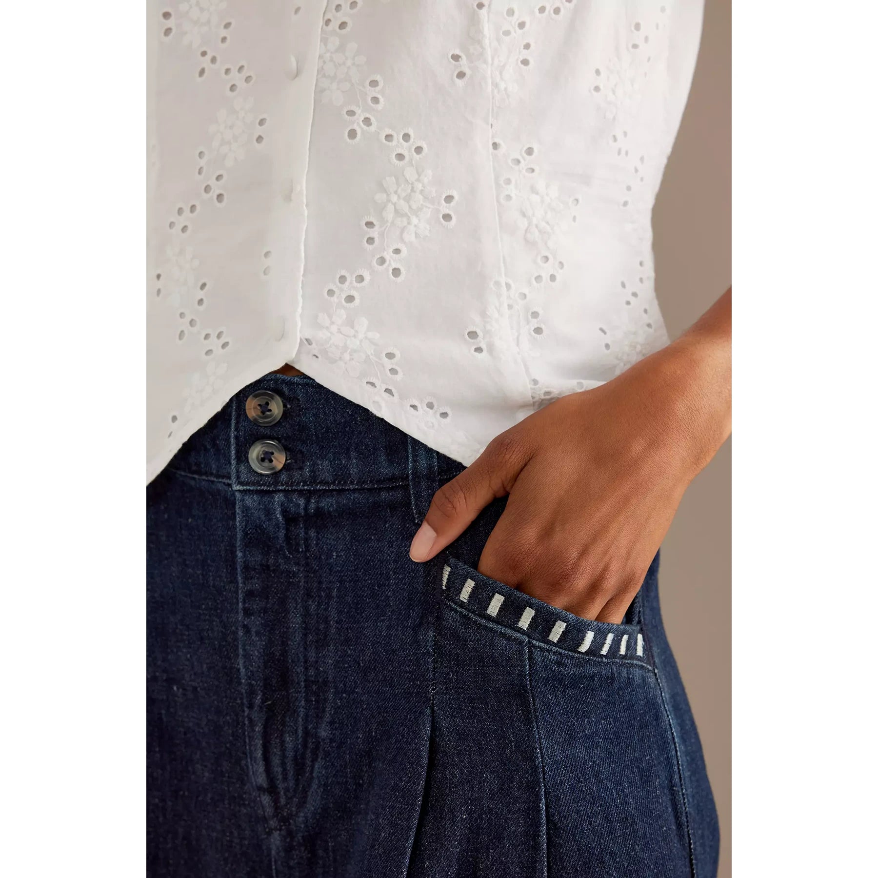 Rinse Wash Wide Leg Jeans | Montivo Pakistan