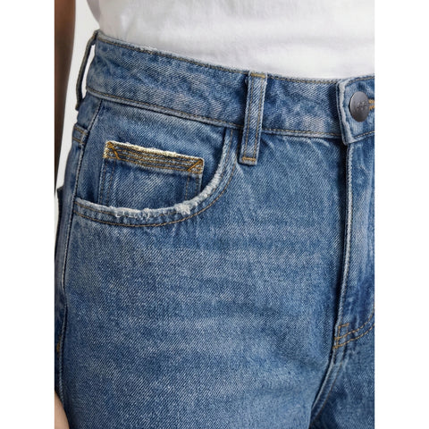 Mid Blue Mom Loose Jeans | Montivo Pakistan