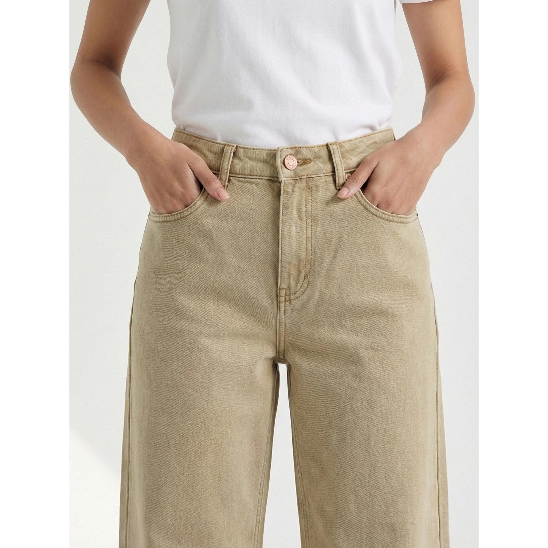 Sand Wide Leg Jeans | Montivo Pakistan