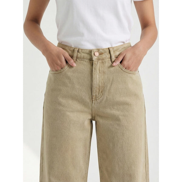 Sand Wide Leg Jeans | Montivo Pakistan