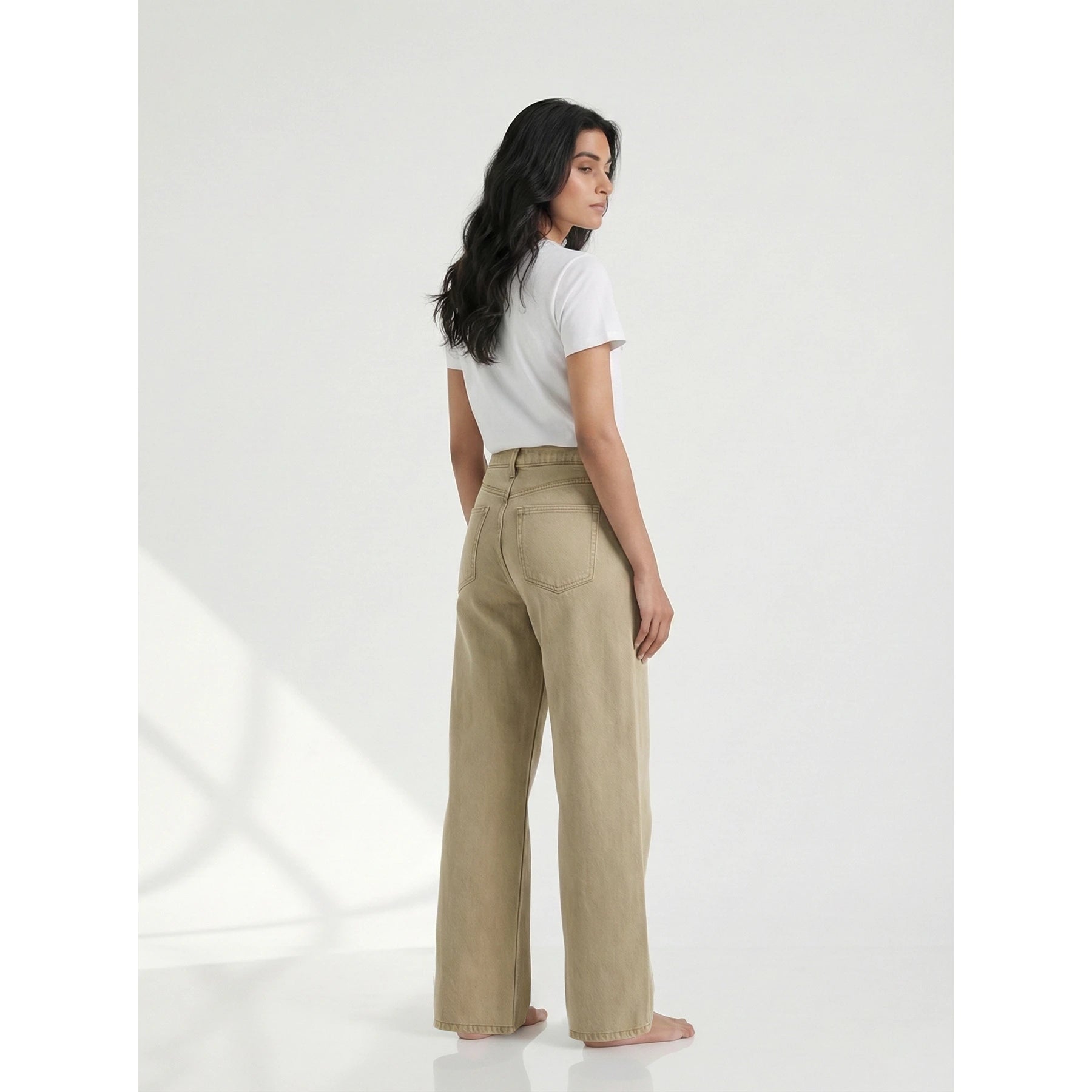 Sand Wide Leg Jeans | Montivo Pakistan