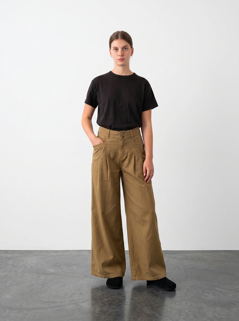 Mustard Wide Leg Jeans | Montivo Pakistan