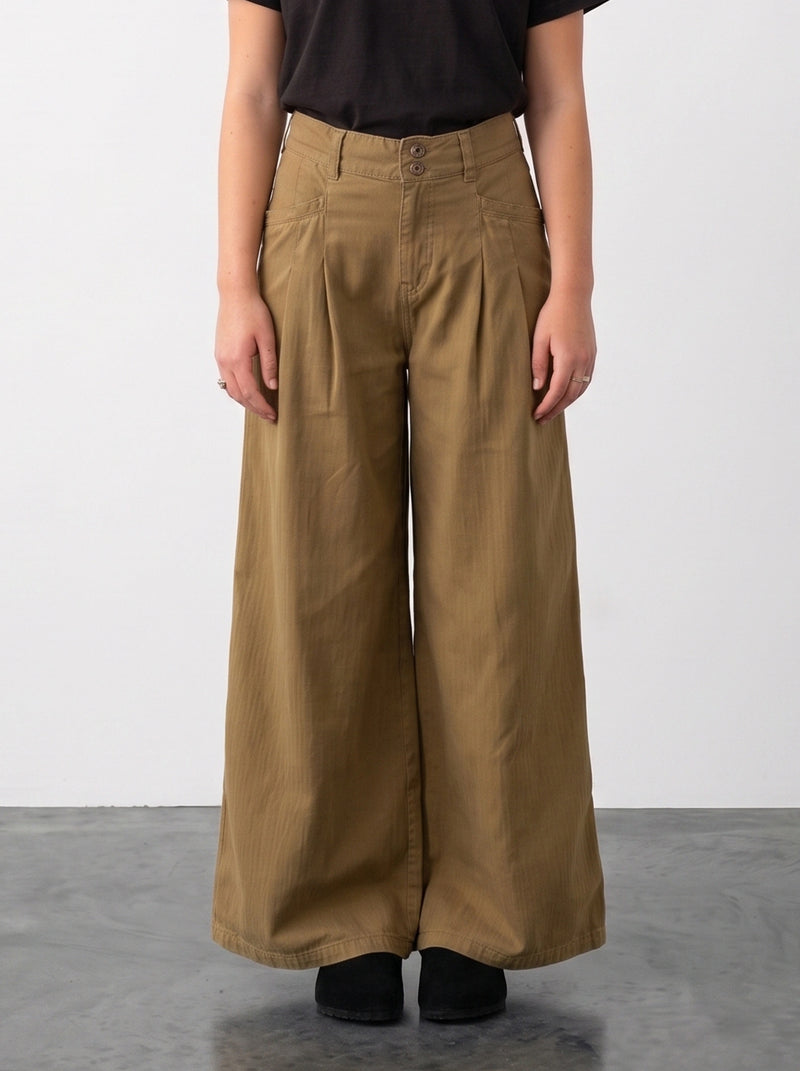 Mustard Wide Leg Jeans | Montivo Pakistan