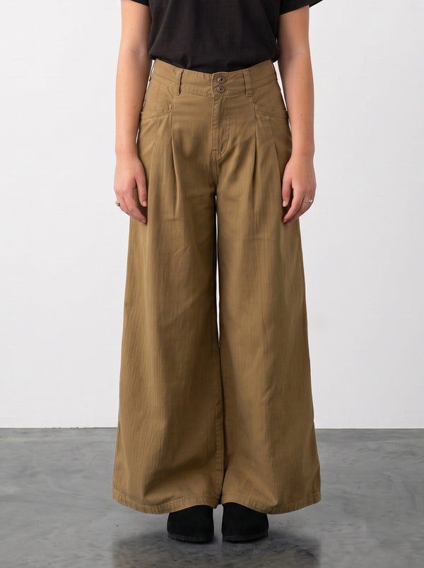Mustard Wide Leg Jeans | Montivo Pakistan