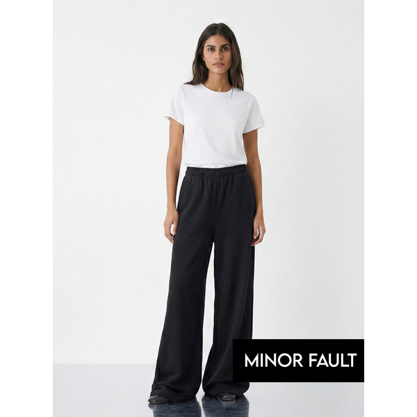 (Minor Fault) Black Extra Wide Leg Trousers | Montivo Pakistan