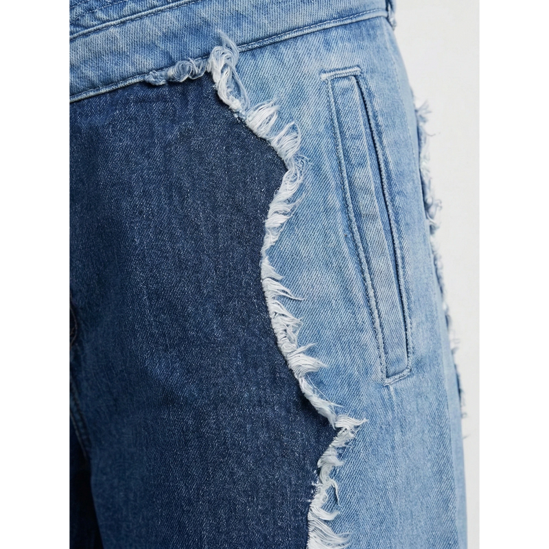 Wide Leg Patch Detailing Jeans | Montivo Pakistan