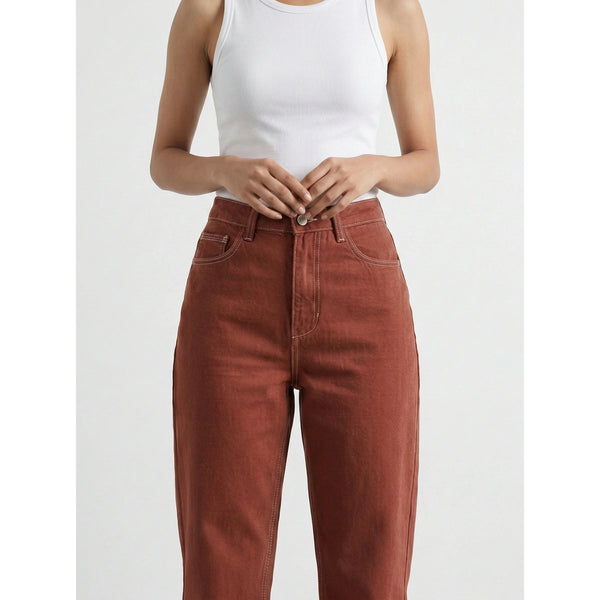 Rust Mom Slim Jeans | Montivo Pakistan