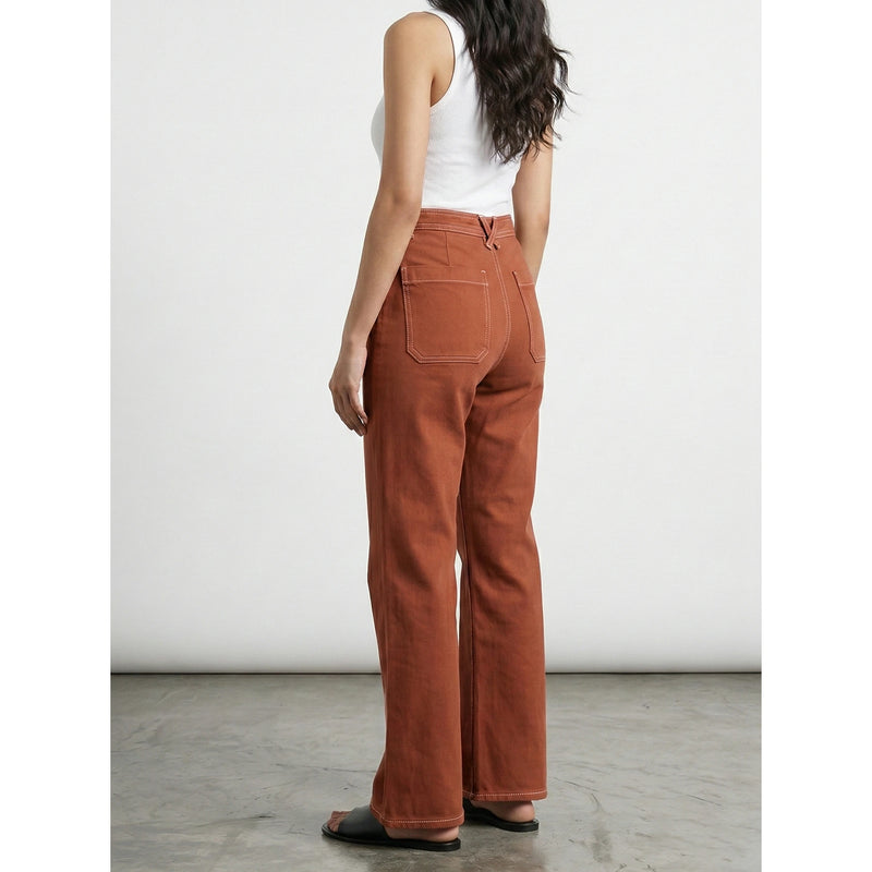 Rust Loose Flare Jeans | Montivo Pakistan