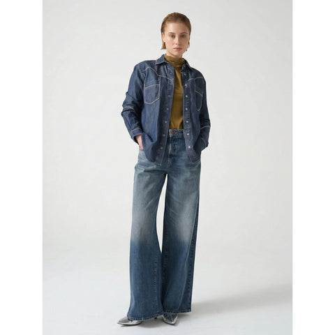 Blue Wide Leg Jeans | Montivo Pakistan