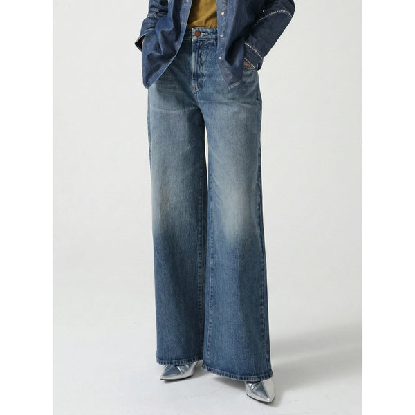 Blue Wide Leg Jeans | Montivo Pakistan