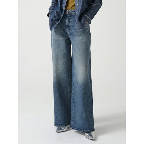 Blue Wide Leg Jeans | Montivo Pakistan