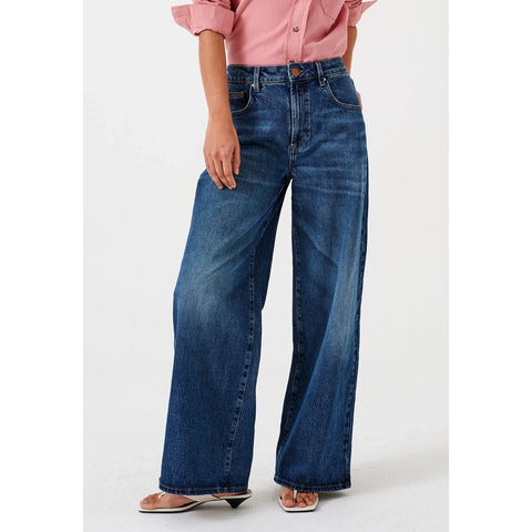 Dark Blue Wide Leg Jeans | Montivo Pakistan