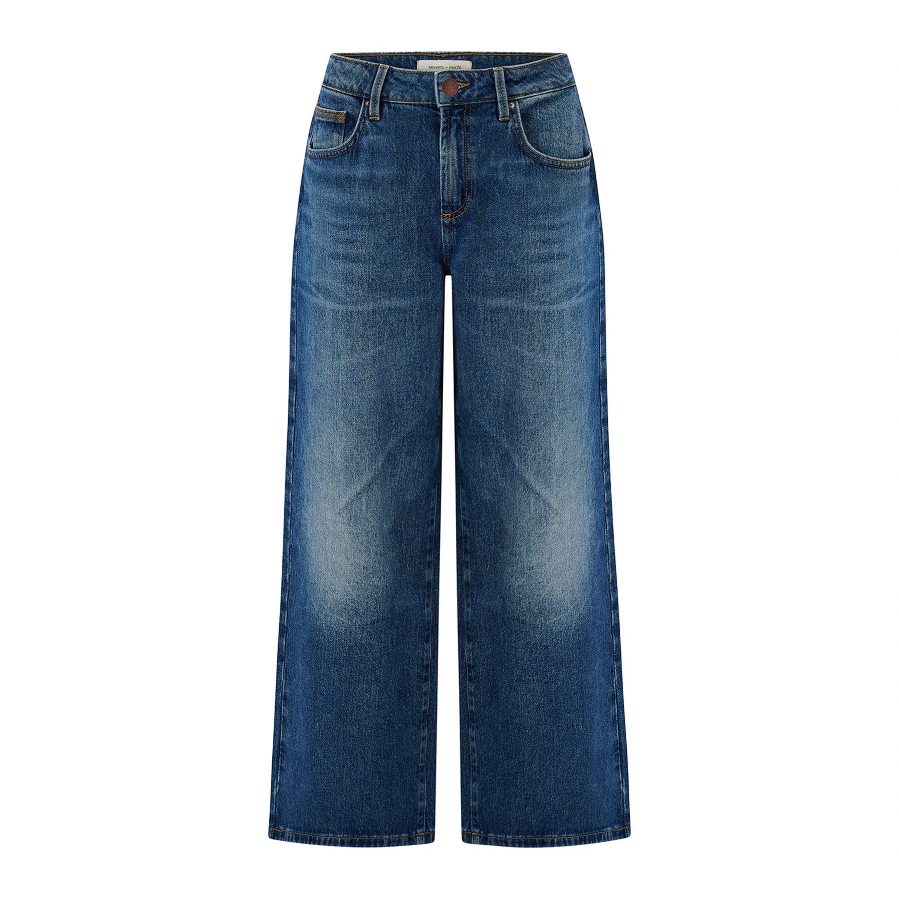 Dark Blue Wide Leg Jeans | Montivo Pakistan