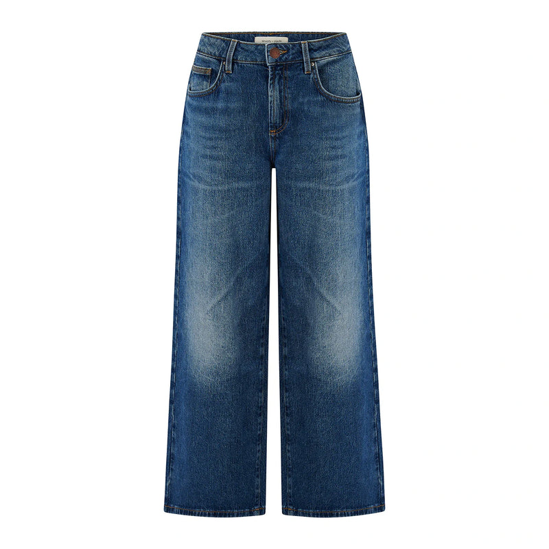 Dark Blue Wide Leg Jeans | Montivo Pakistan