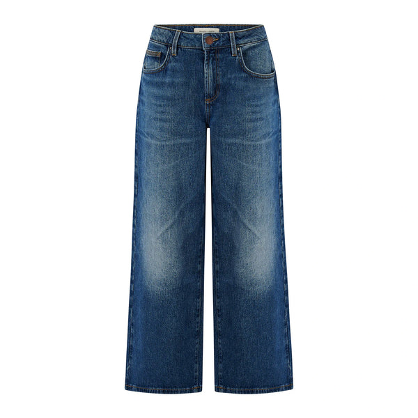 Dark Blue Wide Leg Jeans | Montivo Pakistan