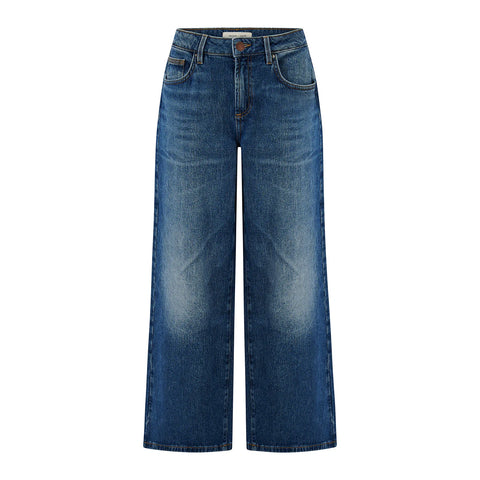 Dark Blue Wide Leg Jeans | Montivo Pakistan