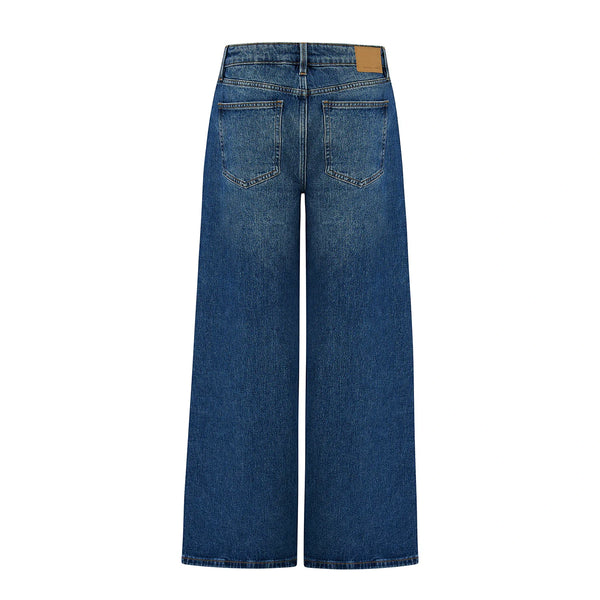 Dark Blue Wide Leg Jeans | Montivo Pakistan