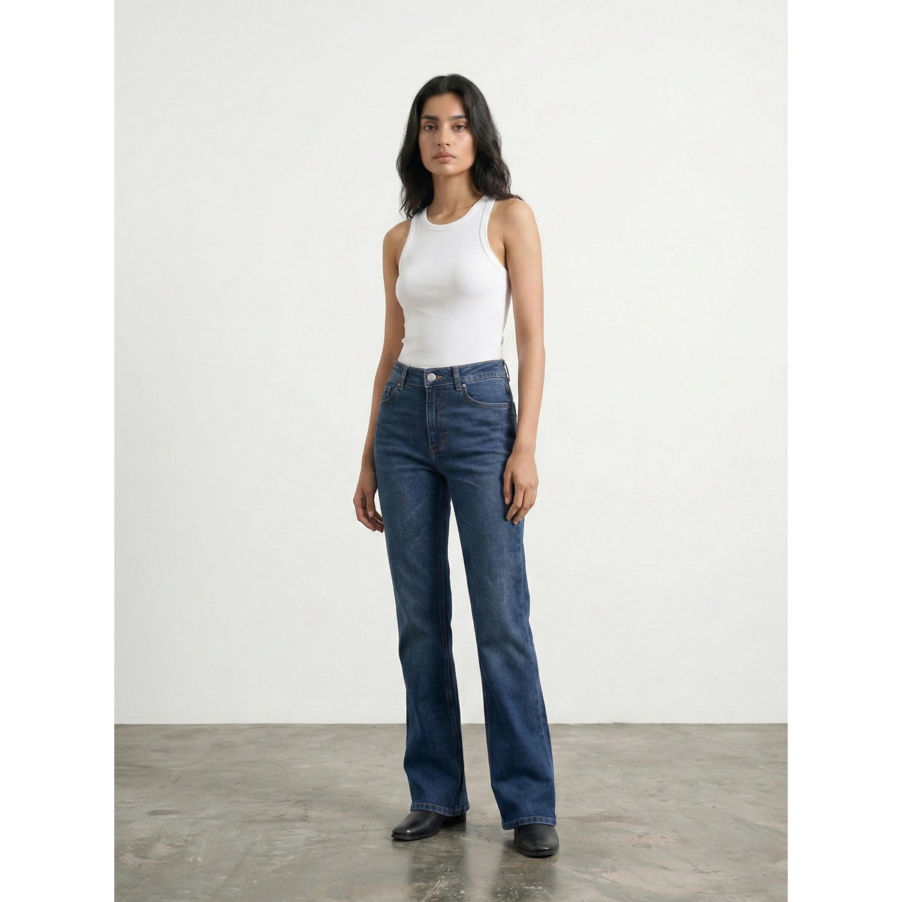 Blue Mini Boot-Cut Jeans | Montivo Pakistan