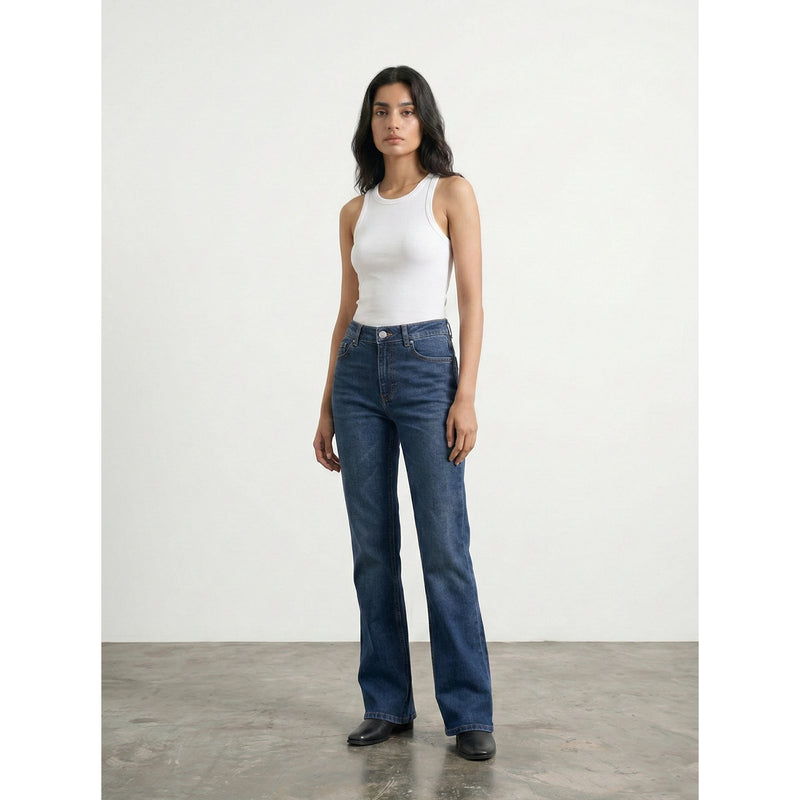 Blue Mini Boot-Cut Jeans | Montivo Pakistan