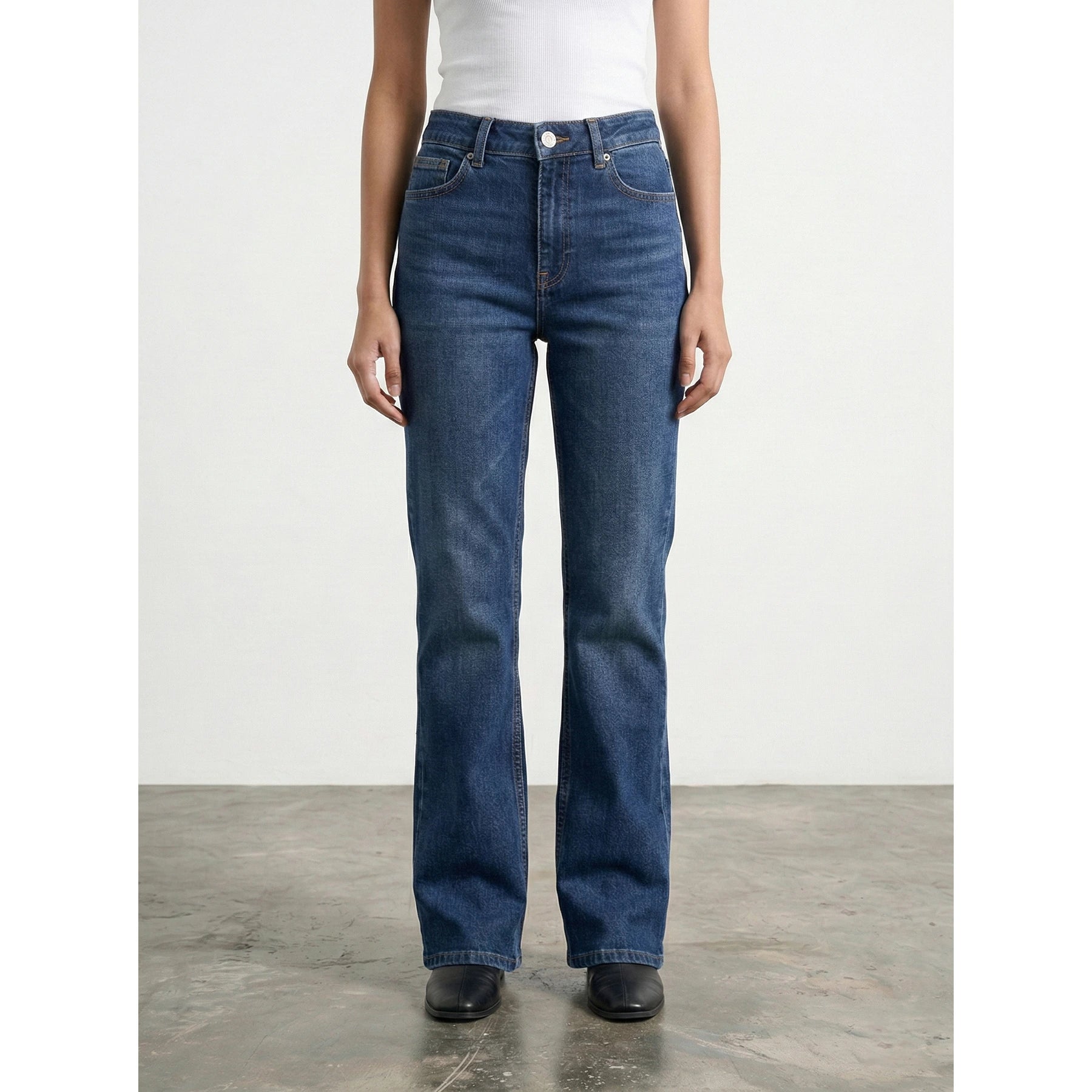 Blue Mini Boot-Cut Jeans | Montivo Pakistan