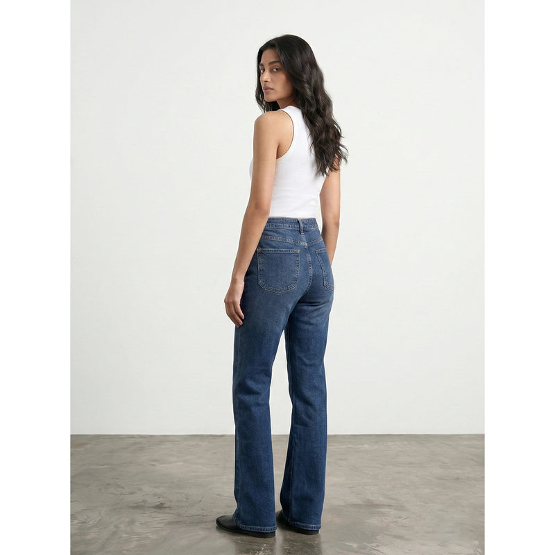 Blue Mini Boot-Cut Jeans | Montivo Pakistan