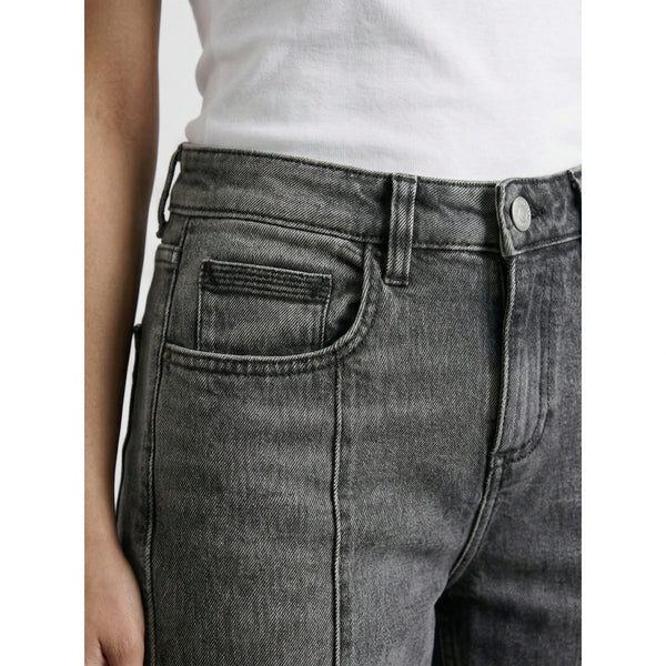 Grey Front Seam Relaxed Jeans | Montivo Pakistan