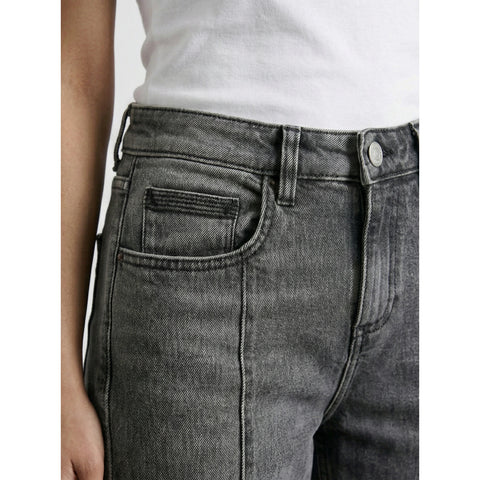 Grey Front Seam Relaxed Jeans | Montivo Pakistan