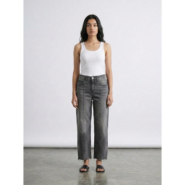 Grey Front Seam Relaxed Jeans | Montivo Pakistan