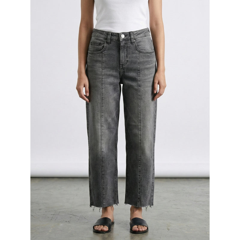 Grey Front Seam Relaxed Jeans | Montivo Pakistan