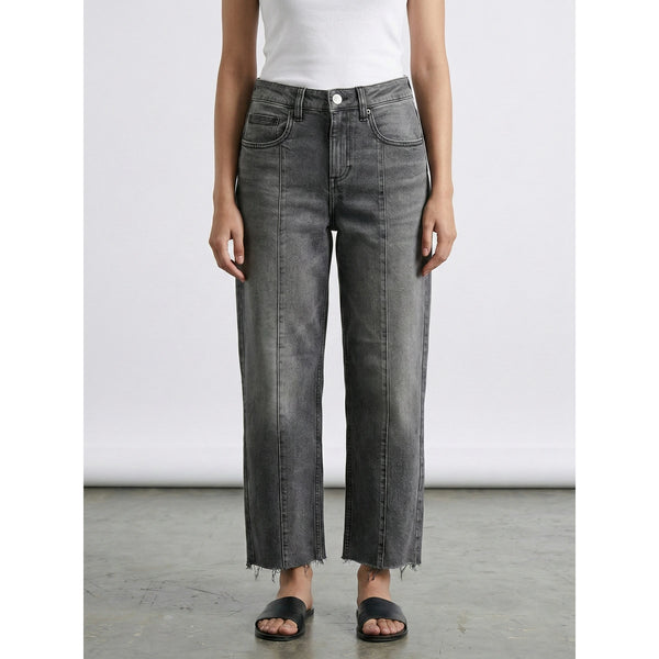 Grey Front Seam Relaxed Jeans | Montivo Pakistan