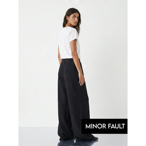 (Minor Fault) Black Extra Wide Leg Trousers | Montivo Pakistan