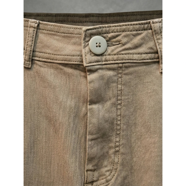 Light Brown Frayed Hem Wide Leg Jeans | Montivo Pakistan