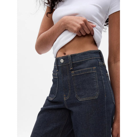 High Rise Wide Leg Stride Jeans | Montivo Pakistan