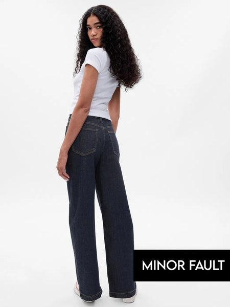 (Minor Fault) High Rise Wide Leg Stride Jeans | Montivo Pakistan