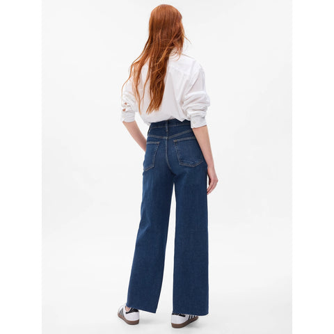 Blue High Rise Wide Leg Jeans | Montivo Pakistan