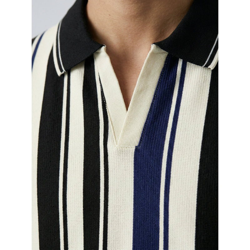 Blue Stripes Jhonny Collar Polo | Montivo Pakistan