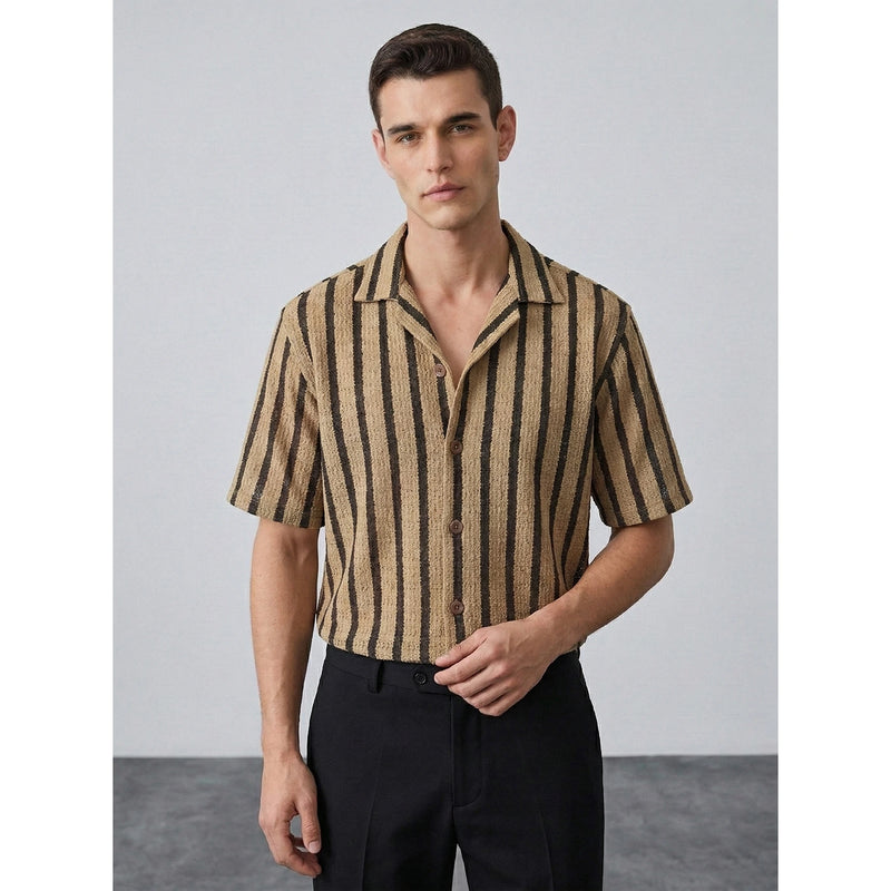 Sand Textured Cuban Shirt | Montivo Pakistan