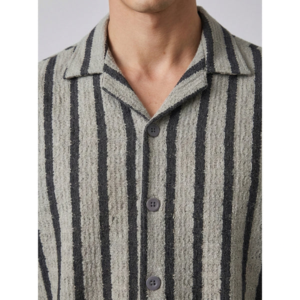 Sage Textured Cuban Shirt | Montivo Pakistan
