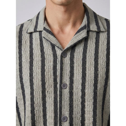 Sage Textured Cuban Shirt | Montivo Pakistan