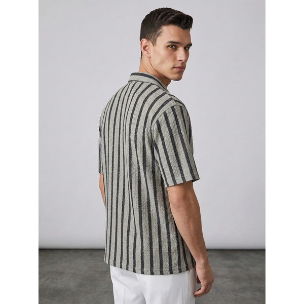 Sage Textured Cuban Shirt | Montivo Pakistan