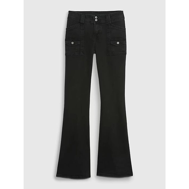 Charcoal Low Rise Flare Jeans | Montivo Pakistan