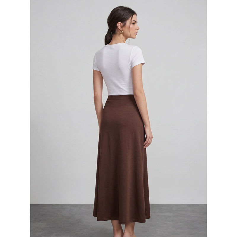 Brown Flared Skirt | Montivo Pakistan