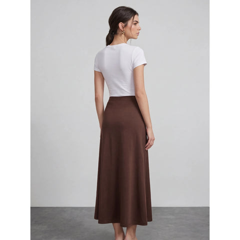Brown Flared Skirt | Montivo Pakistan