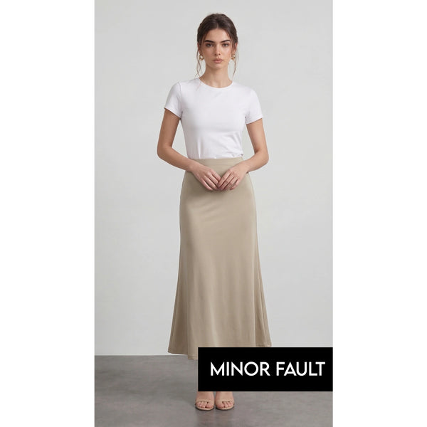 (Minor Fault) Beige Flared Skirt | Montivo Pakistan