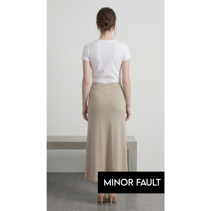 (Minor Fault) Beige Flared Skirt | Montivo Pakistan