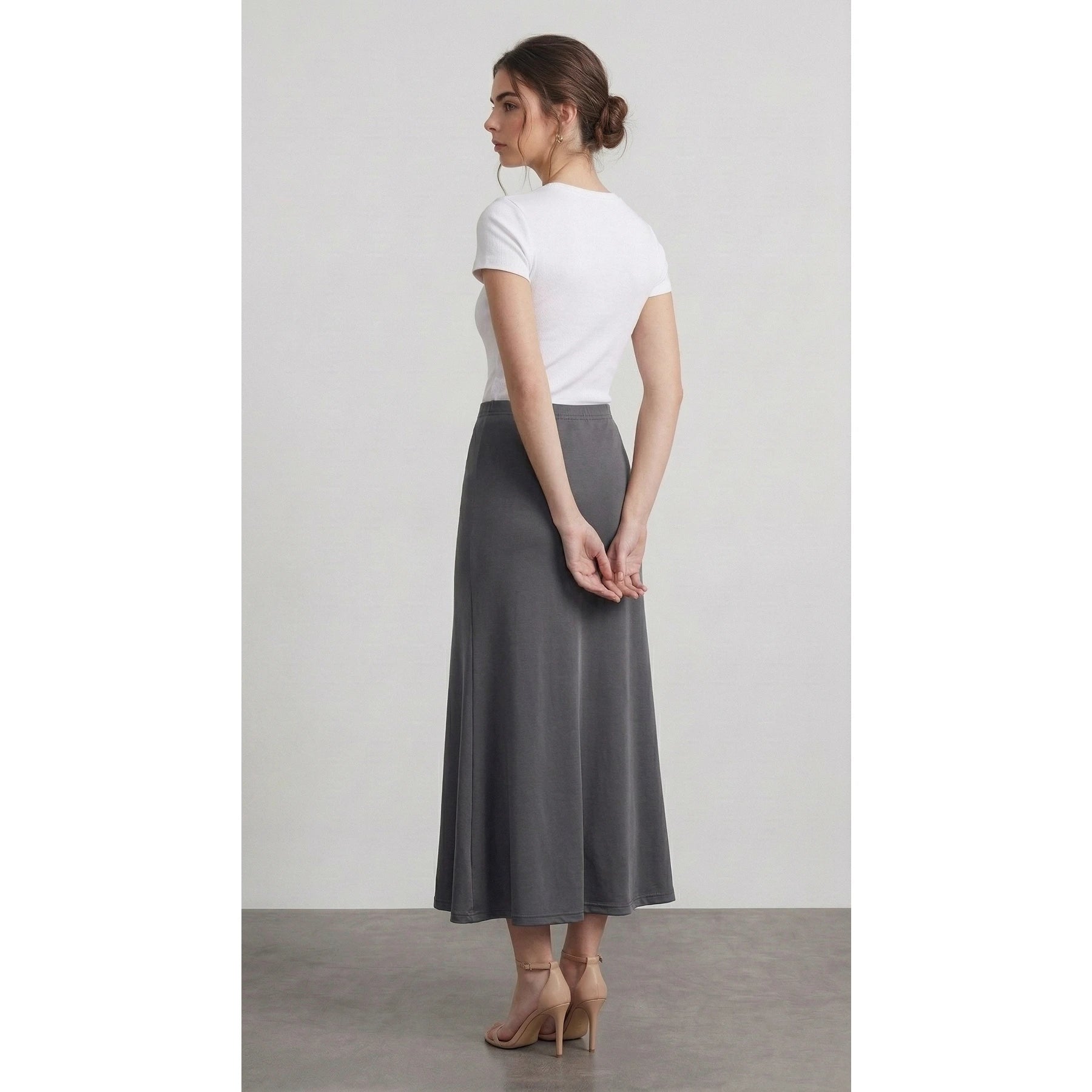 Grey Flared Skirt | Montivo Pakistan